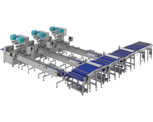 Packing line and automatic feeder for sesame halva